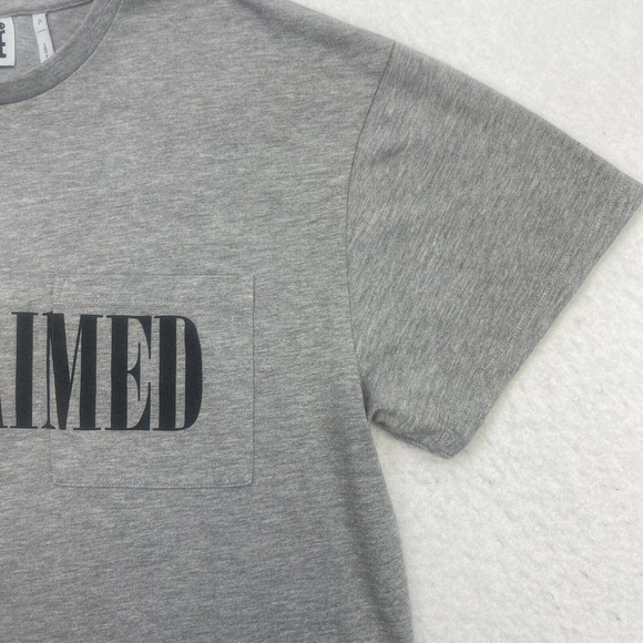 RECLAIMED VINTAGE Shirt Mens XL Gray Black Short Sleeve Front Pocket - Picture 6 of 12